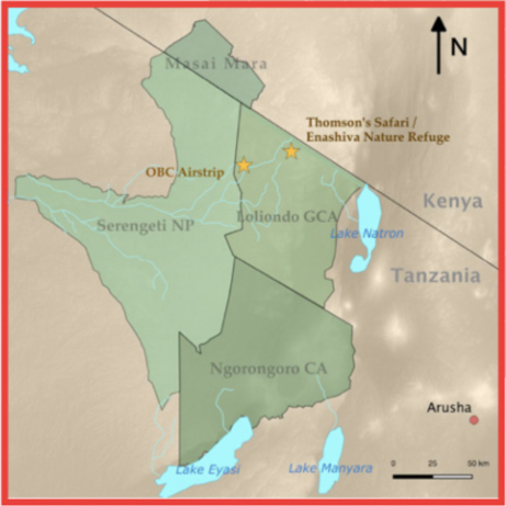 Maasai tribe land map Tanzania