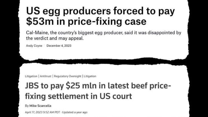 Industrial food producers engage in price gouging