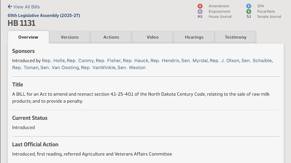 North Dakota legalizes raw milk products