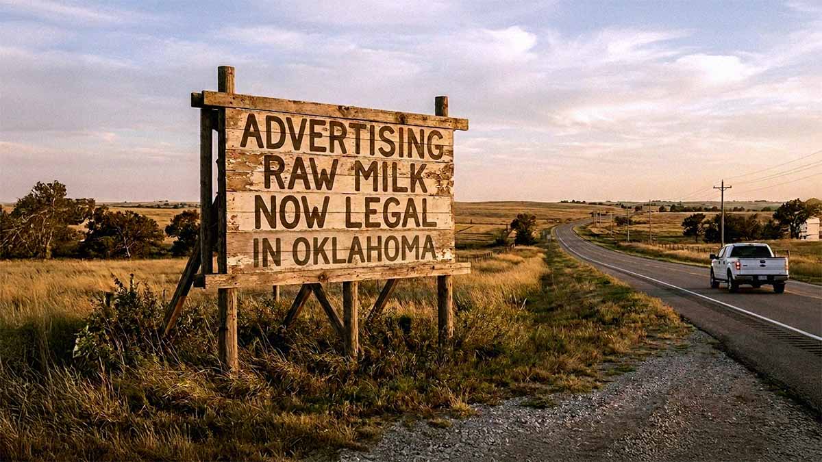 Oklahoma Raises Raw Milk Sales Cap, Legalizes Advertising, Still No Off-Farm Sales
