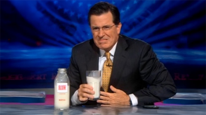 Colbert show ends, raw milk lives on